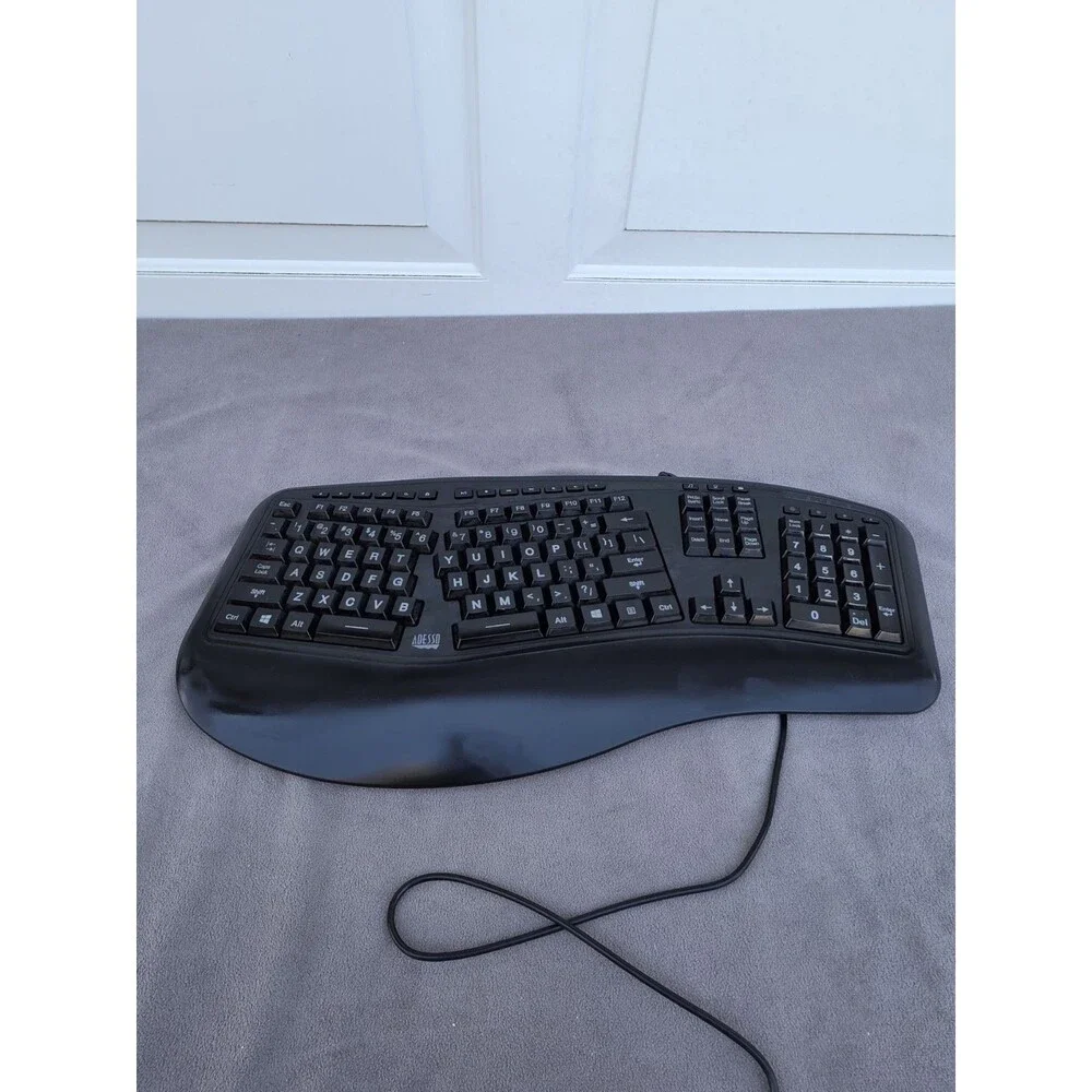 Adesso - AKB-150EB - 3-Color Illuminated USB Ergonomic Keyboard